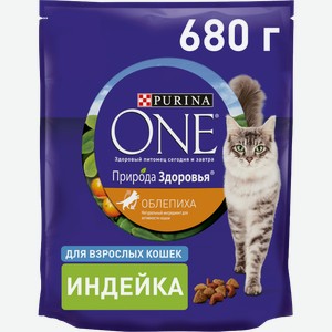 Сухой корм для кошек Purina ONE Природа здоровья для стерилизованных с индейкой 680г