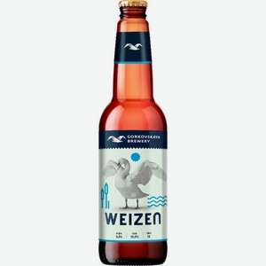 Пиво Горьковская пивоварня Weizen светлое нефильтрованное неосветлённое пастеризованное 5% 440мл