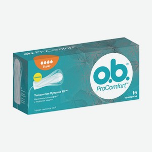 Тампоны O.b. ProComfort Super, 16 шт., картонная коробка