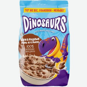 Готовый завтрак фигурный Kellogg s Dinosavrs Шоколадные лапы и клыки, 220 г