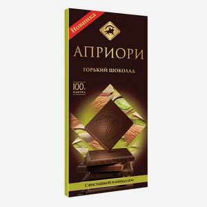Шоколад Априори горький с фисташкой и миндалем, 100 г
