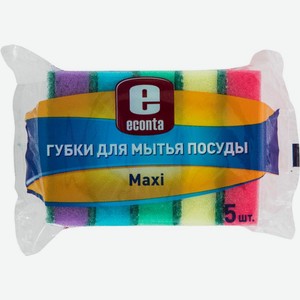 Губки для мытья посуды Econta Maxi 5 шт