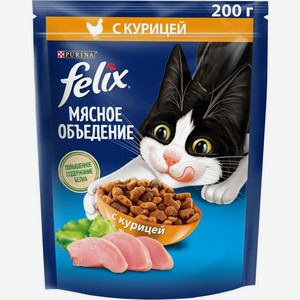 Felix корм  Мясное объедение  для кошек Курица