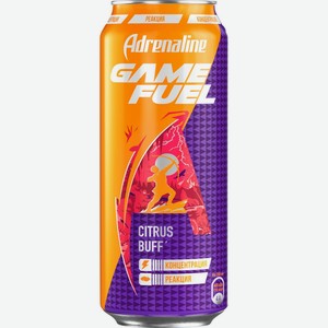 Напиток безалкогольный ADRENALINE энерг. Game Fuel Citrus Buff газ. ж/б, Россия, 0.449 L