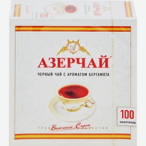 Чай черный AZERCAY с ароматом бергамота, Россия, 100 пак