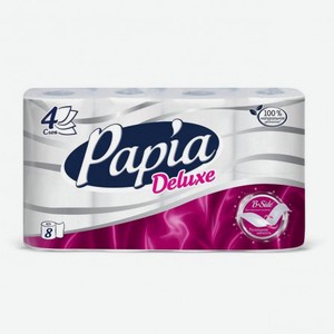 Туалетная бумага Papia Deluxe с ароматом Paradiso dri Fiori 4 слоя, 8 рулонов, шт