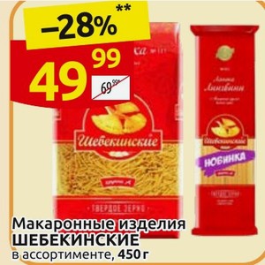 Макаронные изделия ШЕБЕКИНСКИЕ ассортименте, 450 г