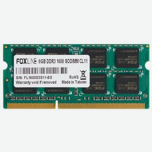 Память оперативная DDR3 Foxline 8Gb 1600MHz (FL1600D3S11-8G)