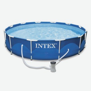 Бассейн каркасный INTEX с фильтром, 366х366х76 см