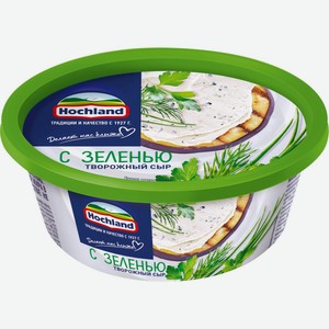 Сыр HOCHLAND творожный с зеленью 60% без змж, Россия, 140 г