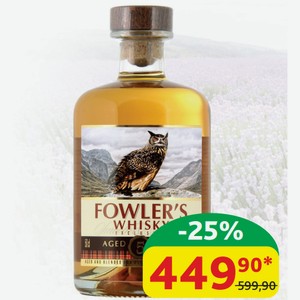 Виски Фоулерс Зерновой, 40%, 0,5 л
