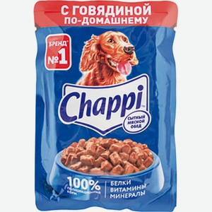 Корм для собак Chappi влажный говядина по-домашнему, 100 г