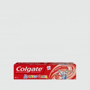 Детская зубная паста 2+ со вкусом клубники COLGATE Доктор Заяц 50 мл