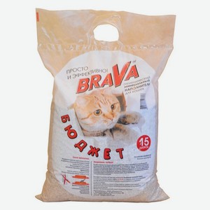 Наполнитель для кошачьего туалета Brava Бюджет минеральный, 15 л