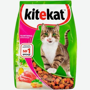 Сухой корм для кошек Kitekat Телятинка Аппетитная 350г