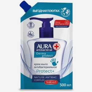 Крем-мыло Aura DermaProtect антибактериальное 500мл