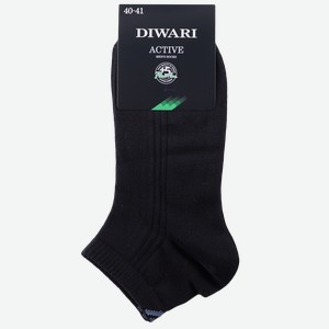 Носки мужские DiWaRi Active короткие размер 25, черные, шт