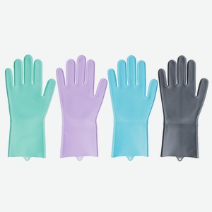Перчатки для мытья посуды Vetta, силикон, шт