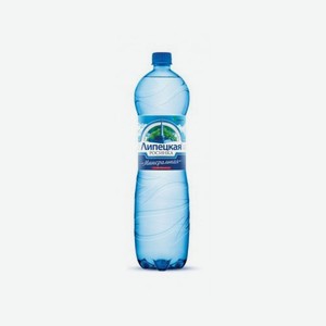 Вода минеральная Липецкая росинка газированная, 1.5 л, пластиковая бутылка