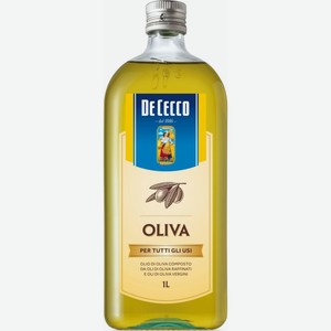 Масло оливковое De Cecco рафинированное с добавление масел оливковых нерафинированных, 1 л