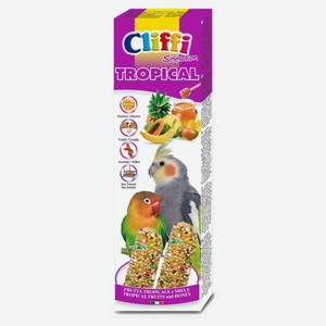 Cliffi (Италия) лакомства для длиннохвостых попугаев: палочки с фруктами и медом (150 г)
