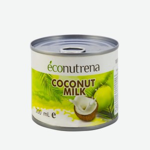 Молоко кокосовое Econutrena 17%, 200 г