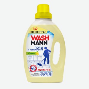 Средство для мытья полов WashMann Лимон, 1 л, шт