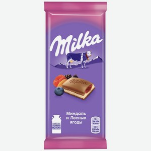 Шоколад Milka молочный с миндальной начинкой, 90 г