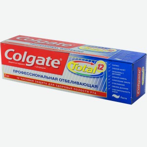 Зубная паста Colgate Total 12 Профессиональное отбеливание, 75 мл, шт