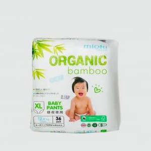 Позгузники-трусики MIOKI Organic Bamboo Xl 12+ Kg 36 шт