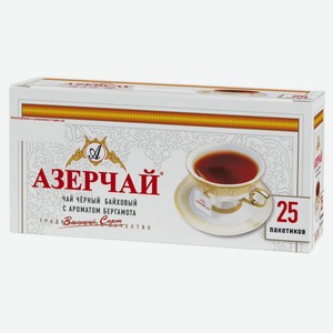 Чай черный Азерчай с бергамотом, 25х2 г