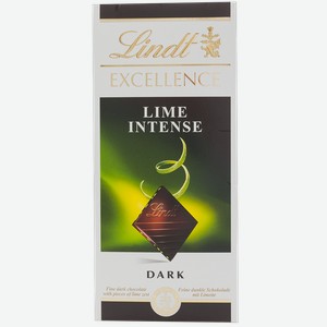 Шоколад темный Lindt Excellence с лаймом, 100 г