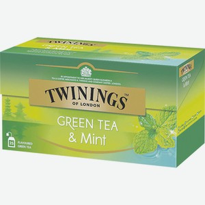 Чай зеленый Twinings с мятой, 25х1,6 г