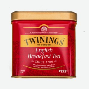 Чай черный Twinings English Breakfast Tea листовой, 100 г