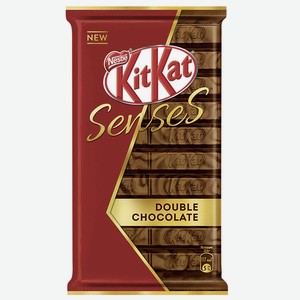 Шоколад KitKat Senses Double Chocolate молочный и темный с хрустящей вафлей, 112 г