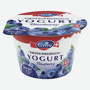 Йогурт Emmi Swiss Premium с черникой 1,5%, 100г