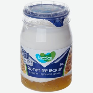 Йогурт Lactica Греческий с медом и грецким орехом 3%, 190 г