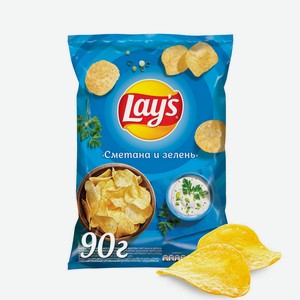 Картофельные чипсы Lay s Сметана и зелень, 90 г