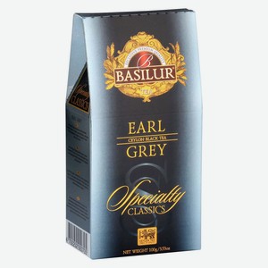 Чай черный Basilur Earl Grey листовой с бергамотом, 100 г