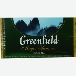 Чай черный мелколистовой Greenfield Magic Yunnan, 25 пак, шт