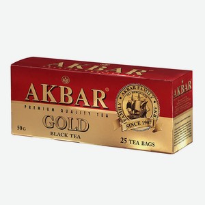 Чай черный Akbar Gold, 25х2 г