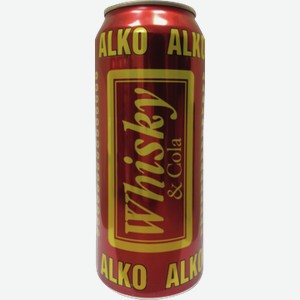 Пивной напиток АЛКО виски-кола, 0.45л