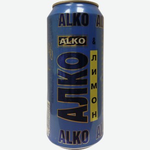Пивной напиток АЛКО лимон-мята, 0.45л