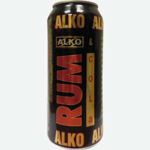 Пивной напиток АЛКО ром-кола, 0.45л