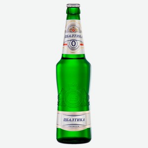 Пиво балтика №0 0,5% 0,47л б/алк светлое ст/б