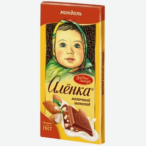 Шоколад молочный Алёнка с миндалём, 100 г