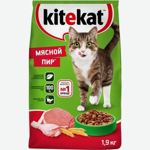 Kitekat сухой корм для кошек Мясо