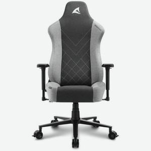 Кресло игровое SHARKOON SGS30-F, на колесиках, ткань, черный/серый/серый [529236]