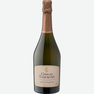 Вино игристое Chateau Tamagne белое полусладкое, 0.75л Россия