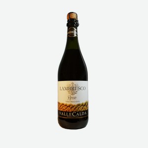 Игристое вино Ламбруско Эмилия Валле Кальда жемчужное красное полусладкое 8% 0,75л (Италия)